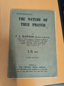 Nature Of True Prayer 5th Edition Book F. L. Rawson Antique - Picture 1 of 12