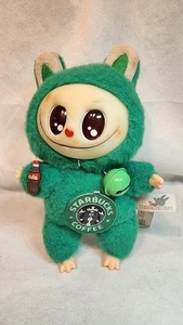 labubu Starbucks Monster, The Monsters, grün mit Glocke, hält eine Colaflasche - Bild 1 von 10