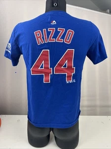 Maglietta Chicago Cubs Rizzo #44 Majestic YXL 2016 World Series Champs - Foto 1 di 7