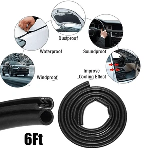 1.8m Rubber Seal Weather Strip Door Window Lock Trunk Hood Edge Trim for all Ca* - Picture 1 of 13