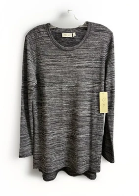 Top túnica estilo RD NUEVO CON ETIQUETAS para mujer gris jaspeado manga larga mediano M informal elástico Foto 1 de 4