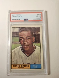 1961 Topps #350 Ernie Banks PSA 4 VG-EX HOF (Chicago Cubs) - Bild 1 von 3
