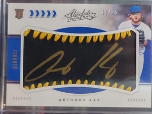 2020 Panini Absolute Baseball Anthony Kay RC Rookie Baseball Autograph /25!
