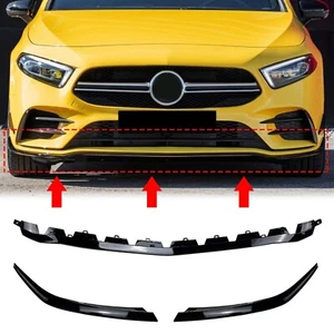 For Benz W177 A180 A200 A250 A35 AMG 2019-2024 Front Lip Diffuser Spoiler Black - Picture 1 of 5