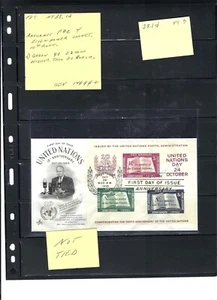 1955 UN DAY Emissione -VARIETÀ Foglio Souvenir FDC - Scott # 38,1d - (Raccoglitore) - Foto 1 di 1