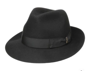 Borsalino Classico Gently Used Black Fedora by , Size 57 7 1/8 US - Picture 1 of 6