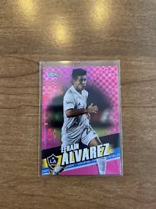 2022 Topps Chrome MLS Efrain Alvarez Pink X Fractor LA Galaxy Soccer Refractor - Picture 1 of 2