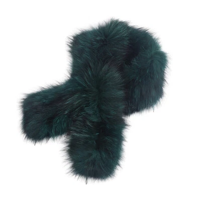 Women's Winter Thicken Fluffy Fox Fur Long Scarves Collar Shawl Warm Neck Wraps - Image 1 of 4