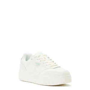 Avia Women's Platform Court Sneakers, White/Mint Size 11 - Picture 1 of 7
