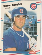 FREE SHIPPING-MINT-1988 Fleer Update Damon Berryhill #U-75 CUBS PLUS BONUS CARDS