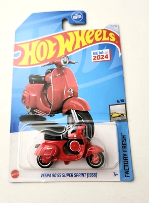 Hot Wheels Vespa 90 SS Super Sprint 1966 Red #71 71/250 - 2024 Factory Fresh - Image 1 of 2