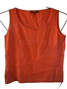 ST. JOHN Knits Size P Knit Tank Top Orange Classic St. John 🧡 - Picture 1 of 9