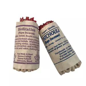 Lamatar1 Natürliche Meditation & Patchouli Seil Räucherstäbchen 2er Set Handarbeit in Nepal - Bild 1 von 12