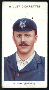 WILLS - CRICKETERS (WILLS's) - #50 G COX, SUSSEX