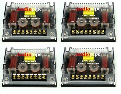 4) Audiopipe 3 Way Crossover CRX-303 300 Watts Passive Crossover Car Audio 4 Ohm - Image 1 of 2
