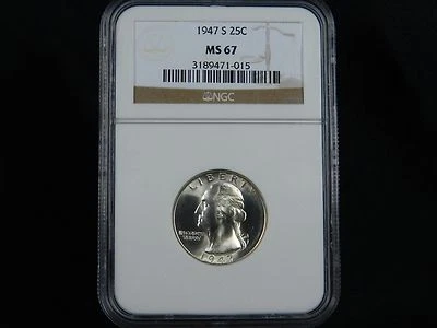 1947 - S Washington Quarter  NGC MS67  (16-852) - Image 1 of 4