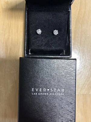 NEW! Ever Star 1 CTTW LAB grown White Diamond Round Brilliant Stud - Image 1 of 4