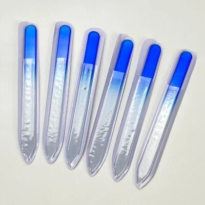 Прочный кристалл синий стекла ногтей искусства лот из 6 буфер пилки Pro файл маникюр инструмент - Изображение 1 из 2