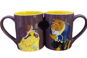 Auténticas tazas de café firmadas púrpura de Disney La Bella y la Bestia - Imagen 1 de 5