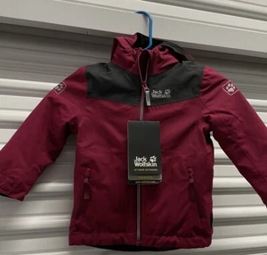 Jack Wolfskin Kids Snowfrost 3 in 1 Jacket  Size 2T.  Dark Ruby Retail $149 - Picture 1 of 6
