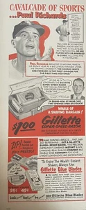 1952 vintage Gillette print ad. Paul Richards, Super-Speed Razor. - Picture 1 of 1