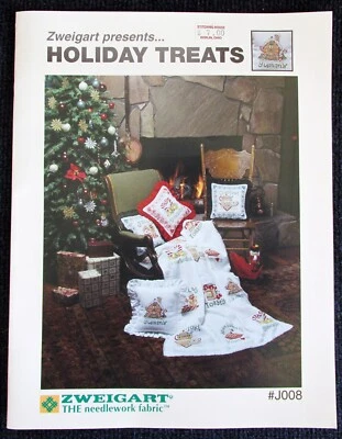 Zweigart presents HOLIDAY TREATS Tannenbaum Afghan Cross Stitch Leaflet bk J008 - Image 1 of 4