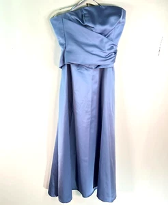 Mori Lee Blue Cocktail Bridesmaid Prom Party Dress  with Shawl Blue Size 10 - Picture 1 of 18