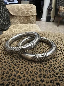 Beautiful Unique Antique Toddler Baby rattles silverplate RARE! - Picture 1 of 5