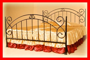 Super handgeschmiedetes Doppel Metallbett Amanda 140 x 200 inkl. Lattenrost - Bild 1 von 1