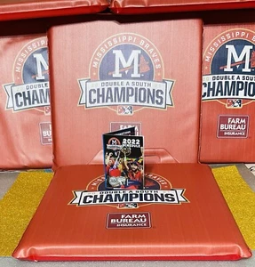 RARE LIMITED ED. MISSISSIPPI BRAVES 2021 CHAMPIONS SEAT CUSHION / 2022 SCHEDULE - Picture 1 of 8