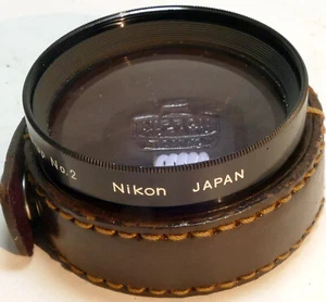 Nikon No. 2 52mm MACRO CLOSE UP LENS 3.0 Diopter attachment w/ case - Picture 1 of 9