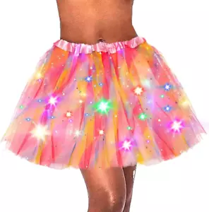 Light up Women Tutu LED Tutus Skirt Layered Sparkly Skirts for Carnival Festival - Picture 1 of 12