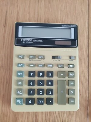 Citizen SDC-8780L 12-Digit LCD Display Two Power Electronic Desktop Calculator - Image 1 of 4