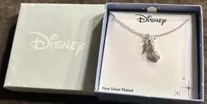 Disney Fine Silver Plated Cinderella Shoe Necklace - Picture 1 of 4