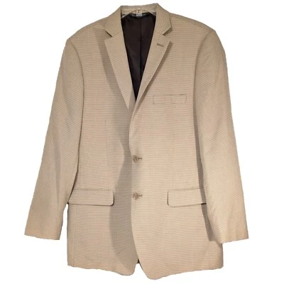 Men's Perry Ellis Suit Jacket Beige Size 42L - Image 1 of 4