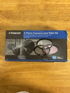 Polaroid Optics 58mm 4-Piece Camera Lens Filter Kit Set (UV,CPL,FLD) - Picture 1 of 4