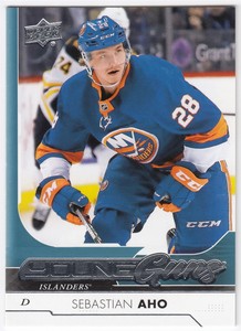 2017-18 UD SP Authentic Upper Deck Update Young Guns SEBASTIAN AHO 518 Islanders