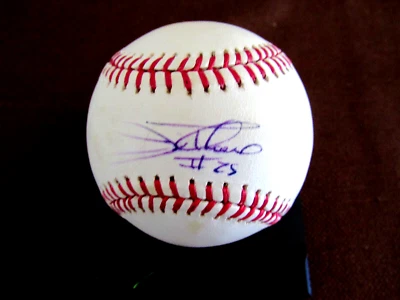 JIM THOME # 25 INDIANS PHILLIES TWINS HOF SIGNED AUTO OML BASEBALL PSA/DNA - Image 1 of 3
