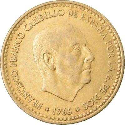 [#742532] Coin, Spain, Francisco Franco, caudillo, Peseta, 1970, AU(50-53) - Image 1 of 2