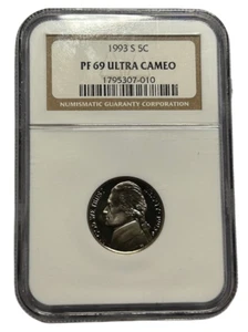 NGC 1993 S PF69 Ultra Cameo US Nickel 5c 1975307-010 - Picture 1 of 2