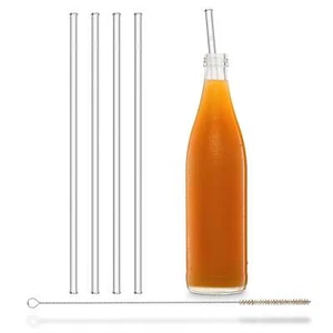HALM 4x 30cm (Gerade) Glasstrohhalme für Flaschen von 0,33 bis 1 Liter Glasstro - Picture 1 of 6