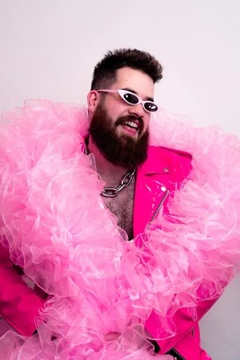 Boa de organza rosa bebé 6 pies / 1,8 m Foto 1 de 4