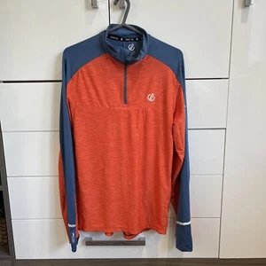 Dare 2b Men's Power Up II Lightweight Jersey Orange & Blue - Picture 1 of 4