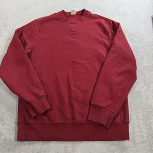 J CREW Ropa Deportiva Clásica Cuello Redondo Sudadera Para Hombres LT Rojo Tejido Inverso Algodón - Imagen 1 de 12