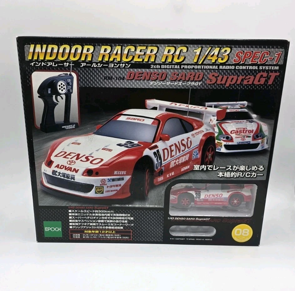 Epoch Indoor Racer RC 1/43 Spec-1 Denso Sard Supra Gt Japanese Import US Seller  - Image 1 of 4