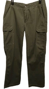 True Religion Mens Size 34x30 Straight Leg Relaxed Fit Canvas Green Cargo Pants - Bild 1 von 8