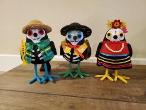 Día de los Muertos Day Of The Dead Target Featherly Friends Trio - Picture 1 of 16