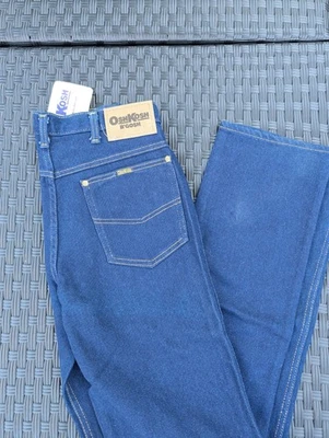 Vtg NOS Deadstock Oshkosh B'Gosh Dark Denim Jeans 33x36 NWT Union Made Stretch - Image 1 of 4