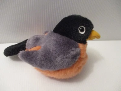 Vintage Robin 5" Stuffed Plush with Sound K&M International Bird Animal - Image 1 of 2