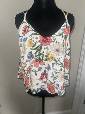 Top camisola Hollister floral cuello en V sin mangas Foto 1 de 4